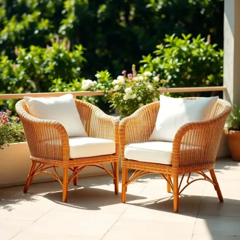 Fotele rattanowe na taras